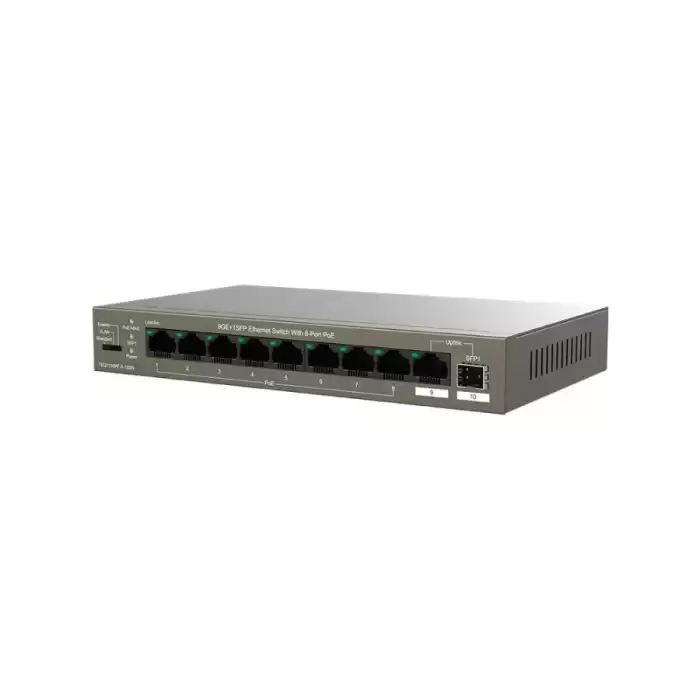 Tenda Teg1110Pf-8-102W 9 Port 8 Port Poe+ 10-100-1000 Switch + 1 Port Uplink + 1 Port Sfp