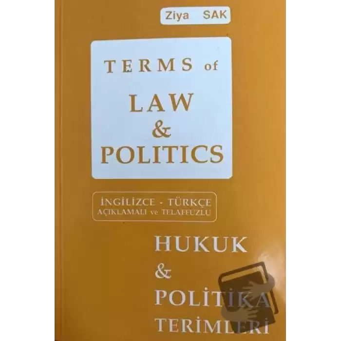 Terms of Law and Politics - Hukuk ve Politika Terimleri