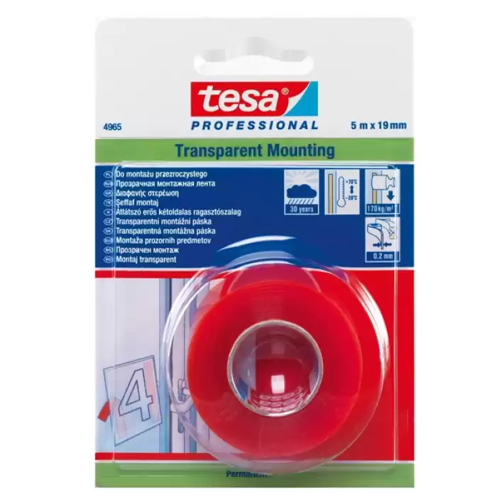 Tesa Transparent Mountıng 4965 00 5X19