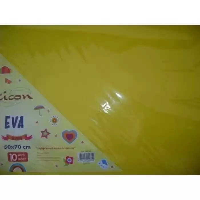 Ticon Eva Kalsik 50X70 Cm 2 Mm Sarı 246156 - 10lu Paket