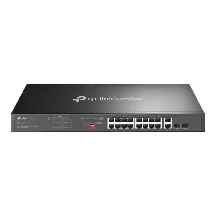 Tp-Link Ds1018Gmp 16 Port 10-100-1000 Poe+ Switch 2 Port Sfp Çelik Kasa Rack Mount