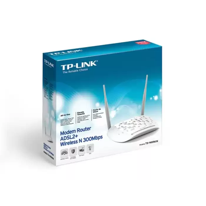 Tp-Link Td-W8961N 300 Mbps 4 Port Adsl2+ Kablosuz Modem