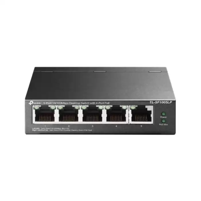 Tp-Link Tl-Sf1005Lp 5 Port 4 Port Poe+ 10-100 Mbps 1 Port Uplink Switch Çelik Kasa