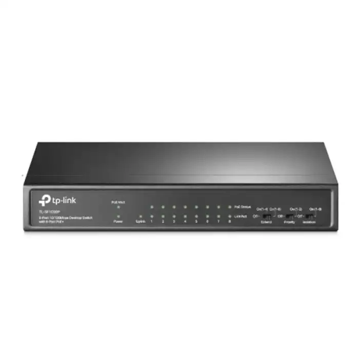 Tp-Link Tl-Sf1009P 8 Port Poe+ 10-100 Mbps Switch Çelik Kasa