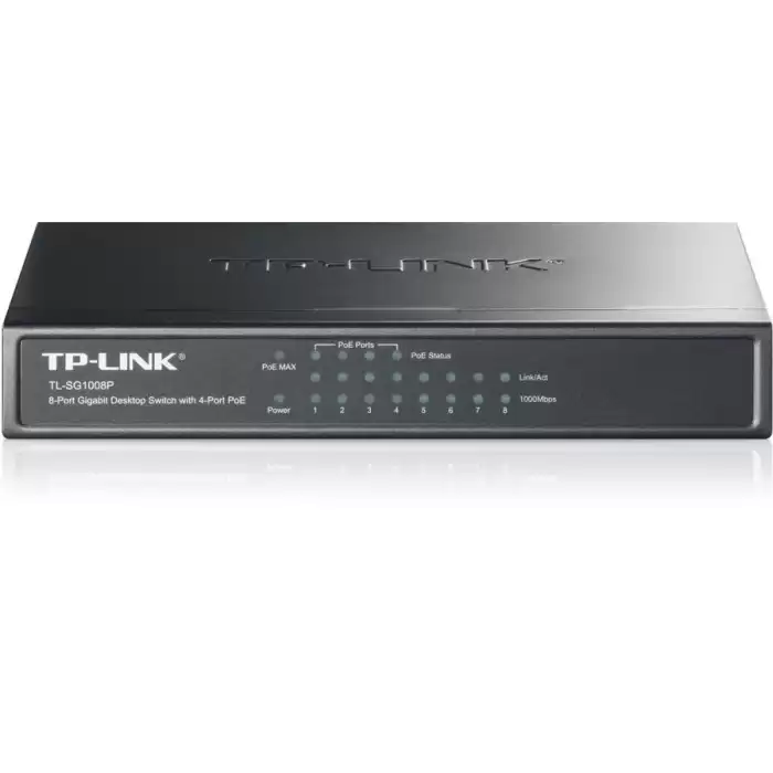 Tp-Link Tl-Sg1008P 8 Port 4 Port Poe+ 10-100-1000 Mbps Switch  Çelik Kasa