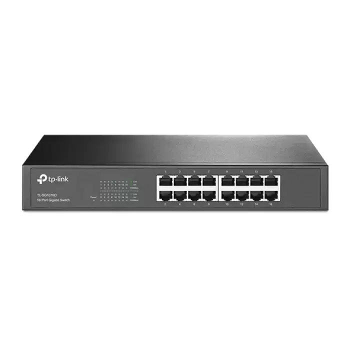 Tp-Link Tl-Sg1016D 16 Port 10-100-1000 Mbps Switch Çelik Kasa Rack Mount