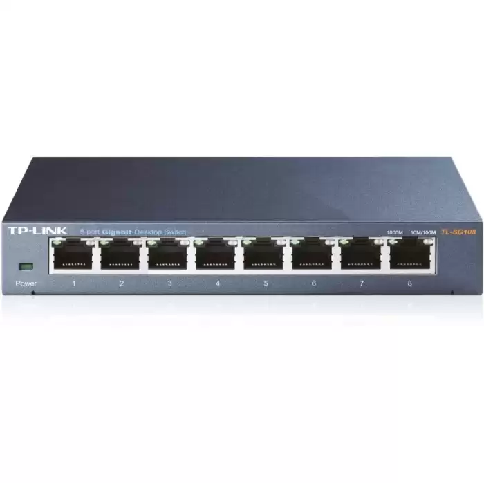 Tp-Link Tl-Sg108 8 Port 10-100-1000 Mbps Switch Çelik Kasa