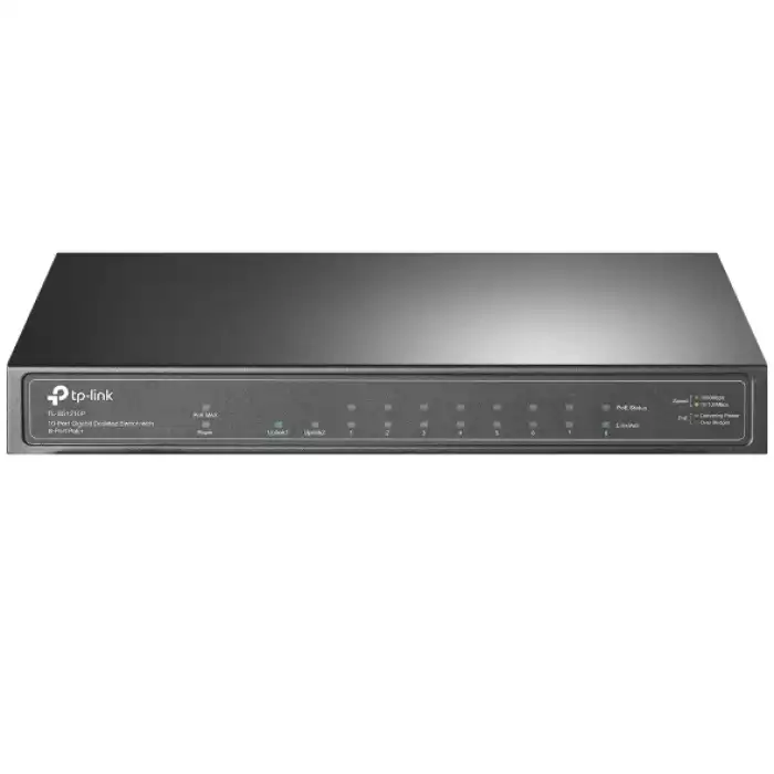 Tp-Link Tl-Sg1210P 8 Port 10-100-1000 Poe+ Switch 1 Port Sfp Çelik Kasa Rack Mount