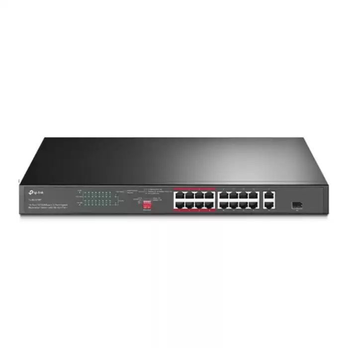 Tp-Link Tl-Sl1218P 16 Port 10-100 2 Port 10-100-1000 Mbps Poe+ Switch 2 Port Sfp Rack Mount