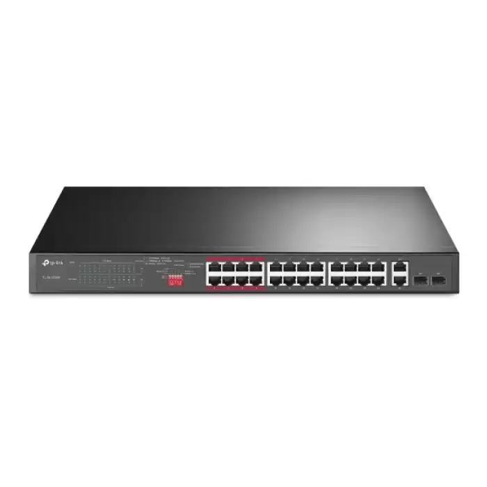 Tp-Link Tl-Sl1226P 24 Port 10-100 Mbps Poe+ 2 Port 10-100-1000 Mbps Switch 2 Port Sfp Çelik Kasa