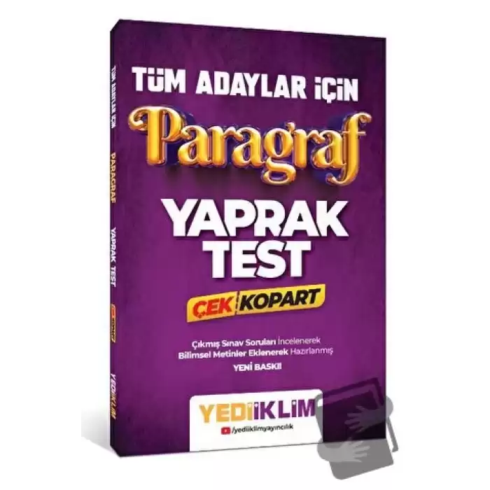 Tüm Adaylar İçin Paragraf Çek Kopart Yaprak Test