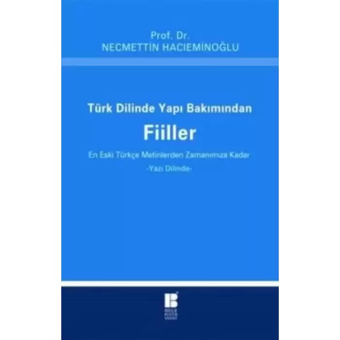 Türk Dilinde Yapı Bakımından Fiiller