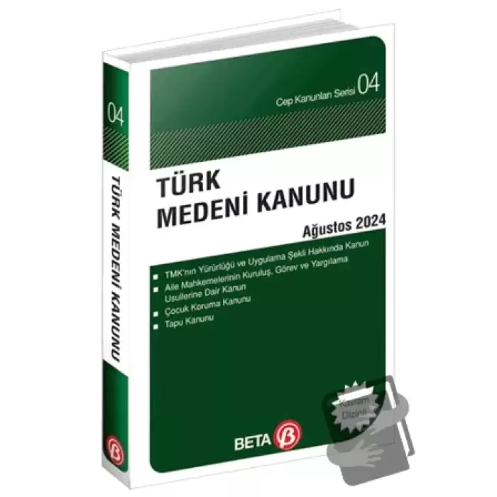 Türk Medeni Kanunu - Ağustos 2024