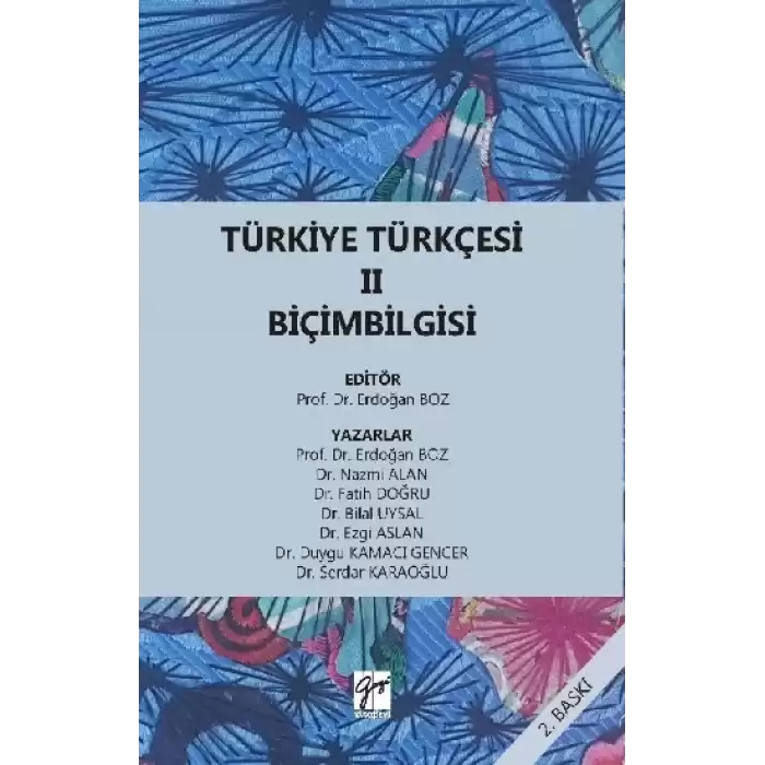 Türkiye Türkçesi 2 Biçimbilgisi