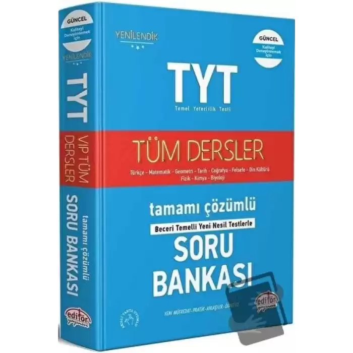 TYT Tüm Dersler Soru Bankası Tamamı Karekod Çözümlü