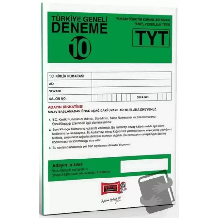 TYT Türkiye Geneli Deneme Sınavı - 10