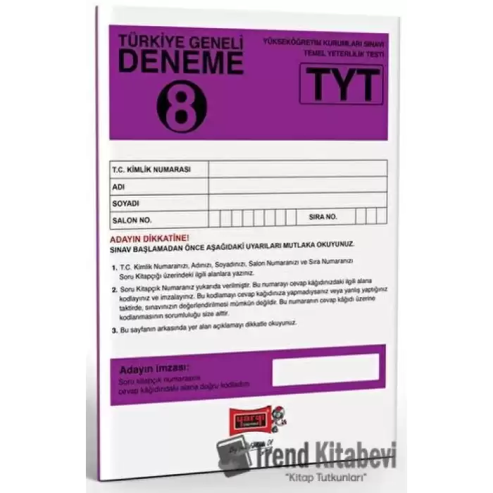 TYT Türkiye Geneli Deneme Sınavı - 8