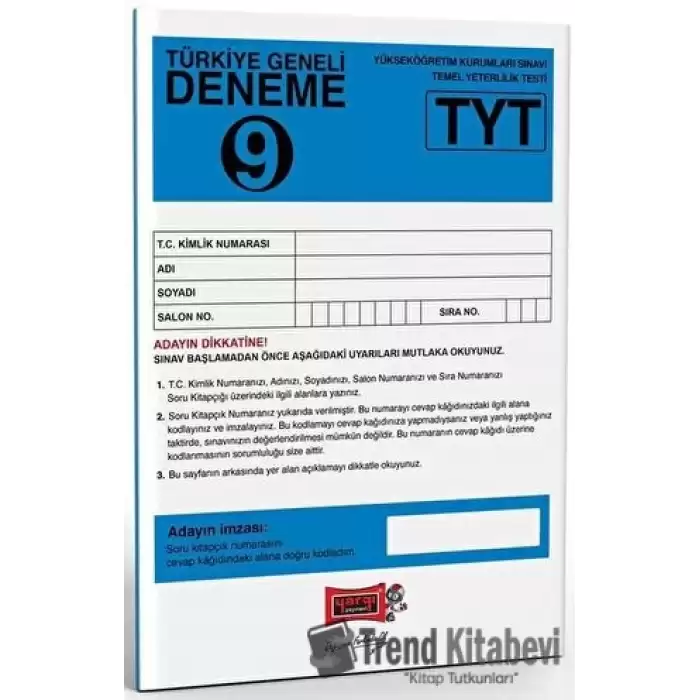 TYT Türkiye Geneli Deneme Sınavı - 9