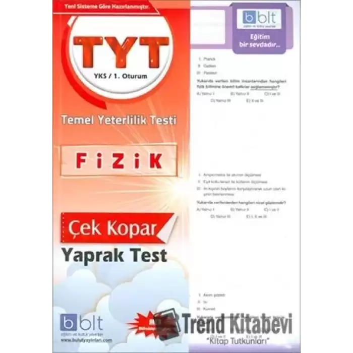 TYT - YKS 1. Oturum Fizik Çek Kopar Yaprak Test