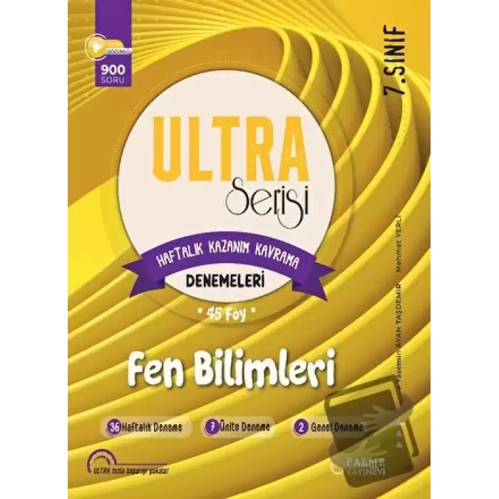 Ultra Serisi 7. Sınıf Fen Bilimleri Deneme Kitabı (45 Föy)