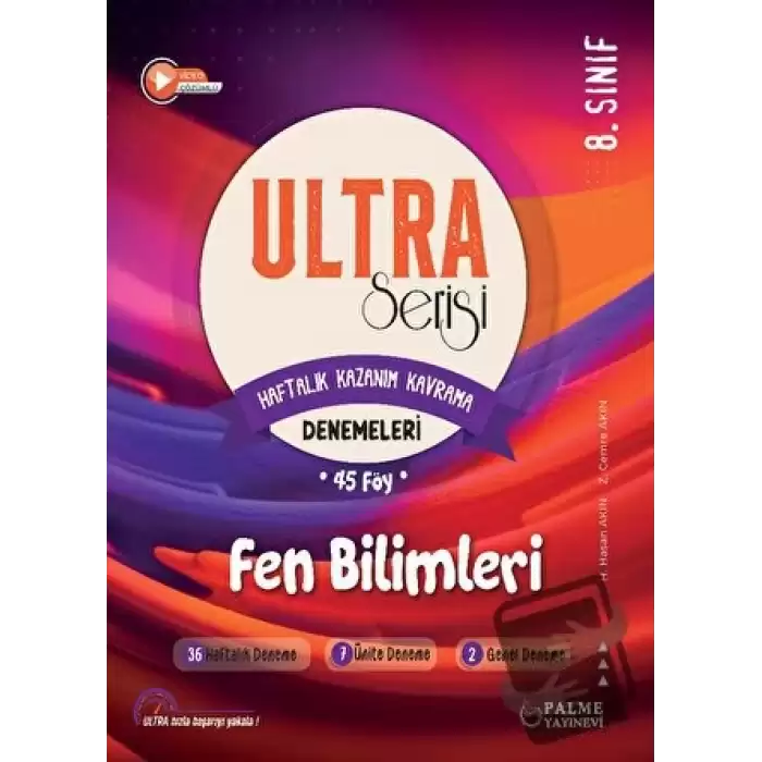 Ultra Serisi 8.Sınıf Fen Bilimleri Deneme Kitabı (45 Föy)