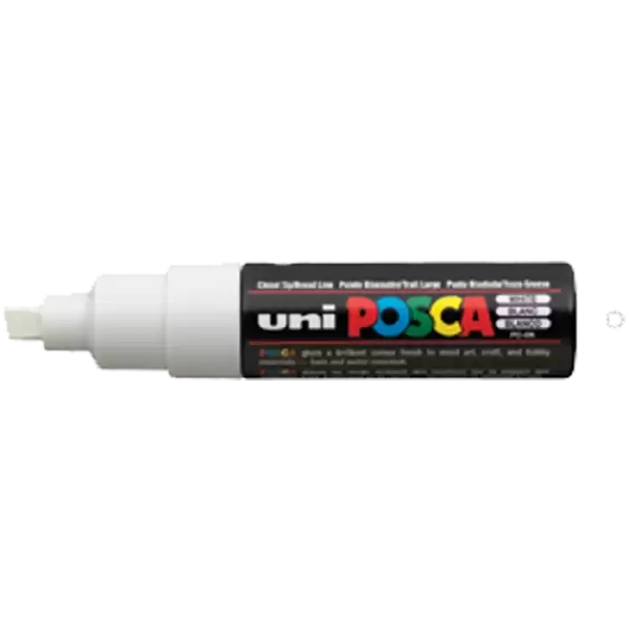 Uni-Ball Markör Boyama Posca Su Bazlı Poster 8.0 Mm Beyaz Pc-8K - 6lı Paket