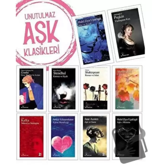 Unutulmaz Aşk Klasikleri Seti (10 Kitap Takım)