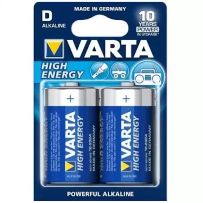 Varta Alkalin Büyük Boy Pil (D) High Energy 2 Li