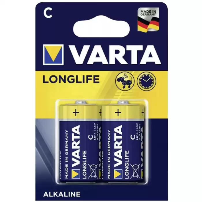 Varta Alkalin Orta Boy Pil C Longlife Extra 2 Li