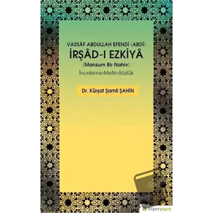 Vassaf Abdullah Efendi Abdi İrşad-ı Ezkiya - Manzum Bir Nahiv