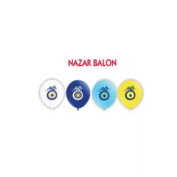 Vatan Balon Nazar Boncuğu Baskılı Koyu Mavi 100 Lü Vt912