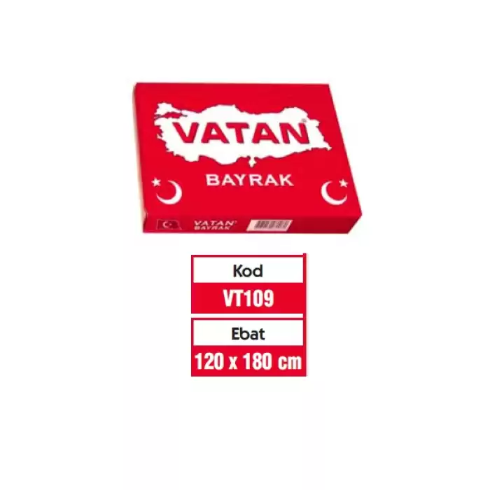 Vatan Türk Bayrağı 120X180 Vt109