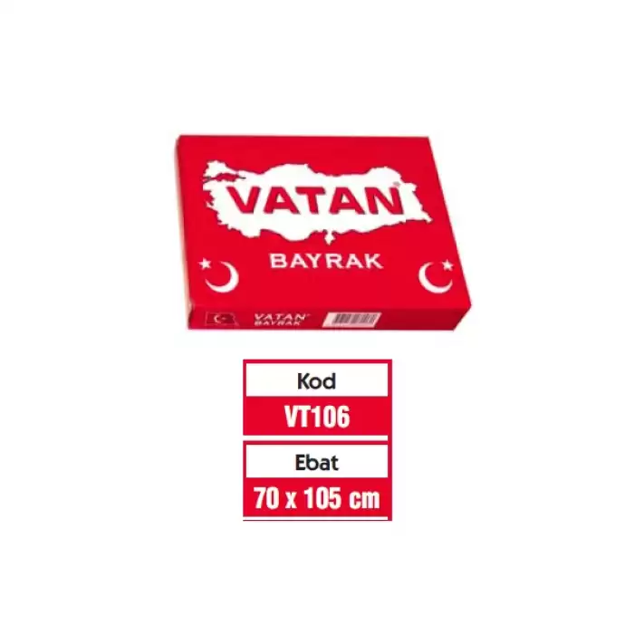 Vatan Türk Bayrağı 70X105 Vt106