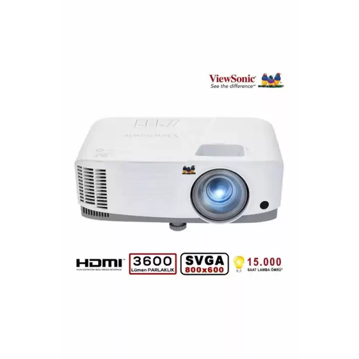 Viewsonic Pa700S Dlp Svga(800X600) 4500Al 2Xhdmı 1Xvga 12.500:1 3W Hoparlör Projeksiyon