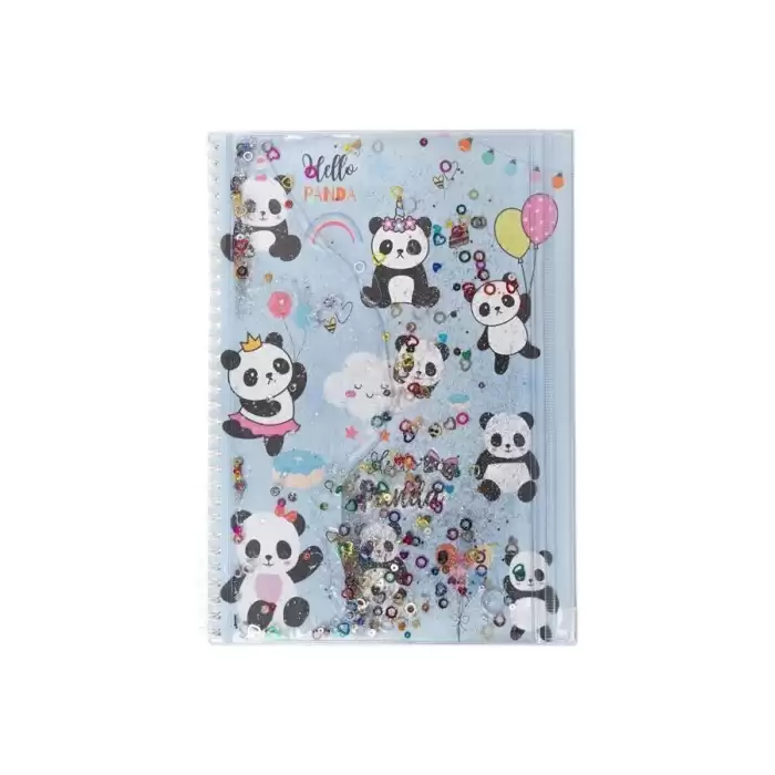 Vuki Sulu Çantalı Defter Orta Boy Panda 2/S Vk-0086C