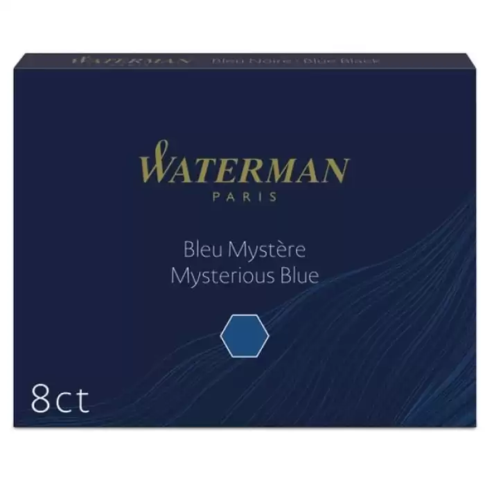 Waterman Dolma Kalem Kartuşu 8 Li Siyah/Mavi S0110910