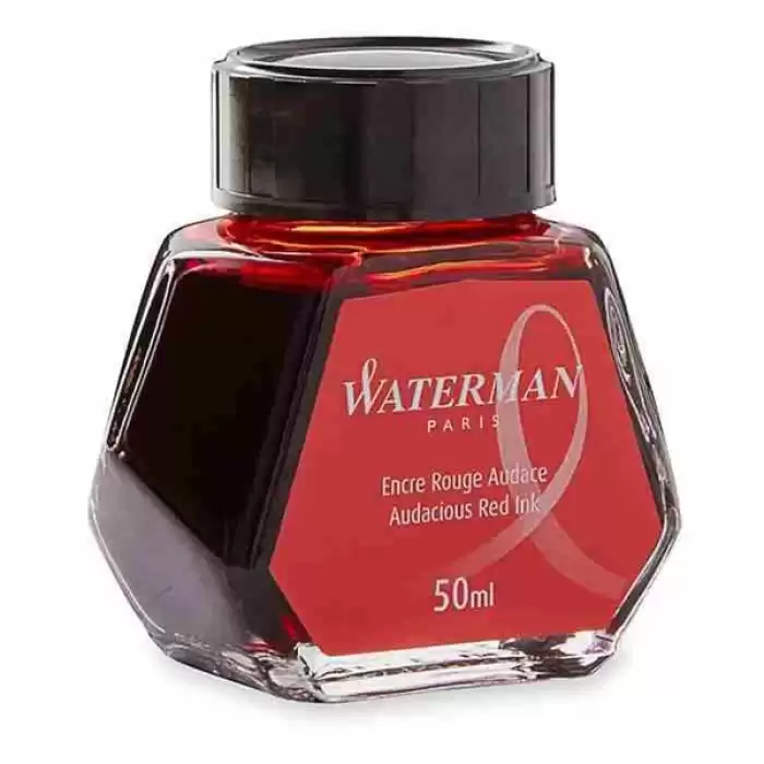 Waterman Dolma Kalem Mürekkebi Cam Şişede 50 Ml Kırmızı S0110730