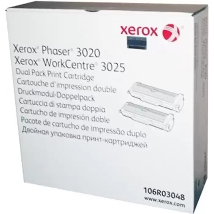 Xerox 106R03048 Phaser 3020-Wc3025 Dual Pack Toner 2X1500 Sayfa