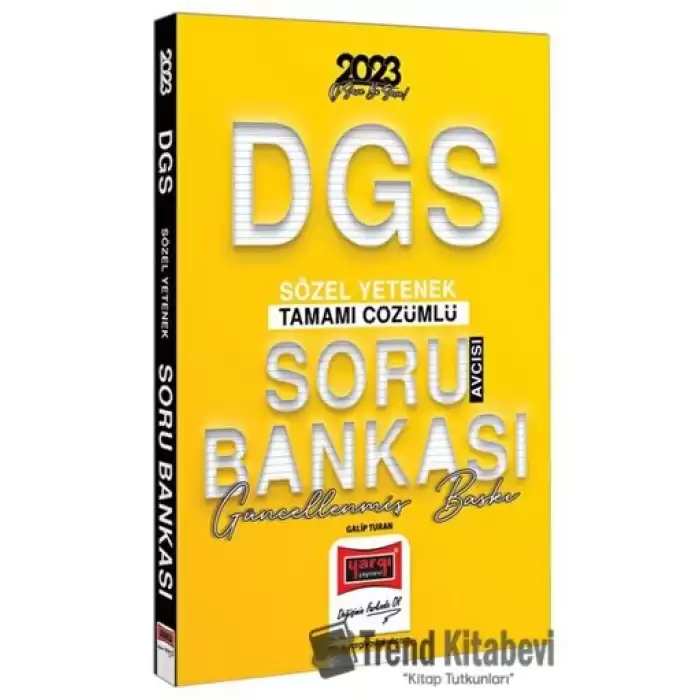 Yargı Yayınları 2023 DGS Soru Avcısı Tamamı Çözümlü Sözel Yetenek Soru Bankası