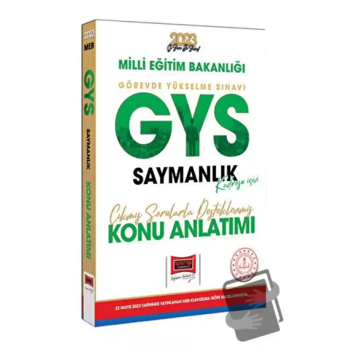 Yargı Yayınları 2023 MEB GYS Saymanlık Kadrosu İçin Çıkmış Sorularla Desteklenmiş Konu Anlatımı