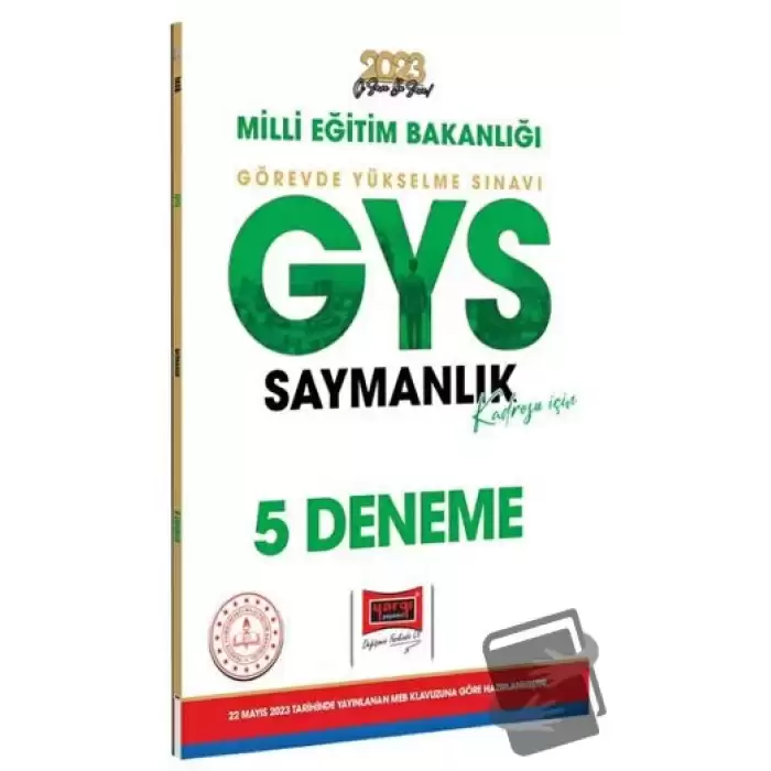 Yargı Yayınları 2023 Milli Eğitim Bakanlığı GYS Saymanlık Kadrosu İçin 5 Deneme