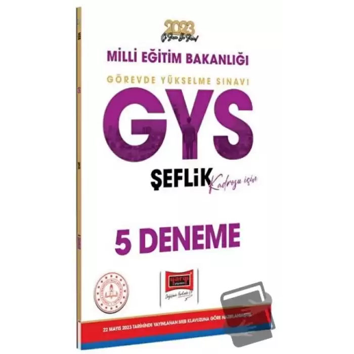 Yargı Yayınları 2023 Milli Eğitim Bakanlığı GYS Şeflik Kadrosu İçin 5 Deneme