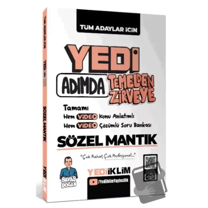 Yedi Adımda Temelden Zirveye Sözel Mantık Video Konu Anlatımlı Video Çözümlü Soru Bankası