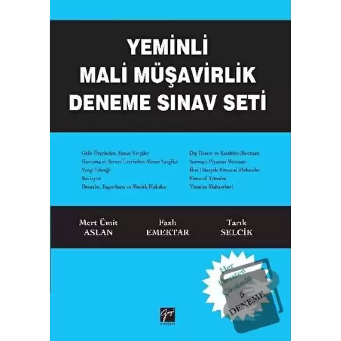 Yeminli Mali Müşavirlik Deneme Sınav Seti