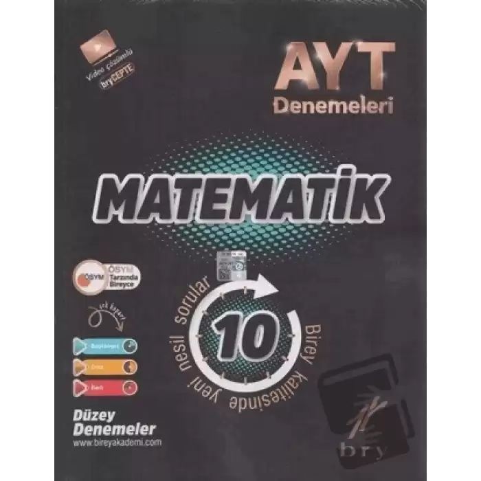 YKS AYT Matematik 10lu Deneme Video Çözümlü Birey Yayınları