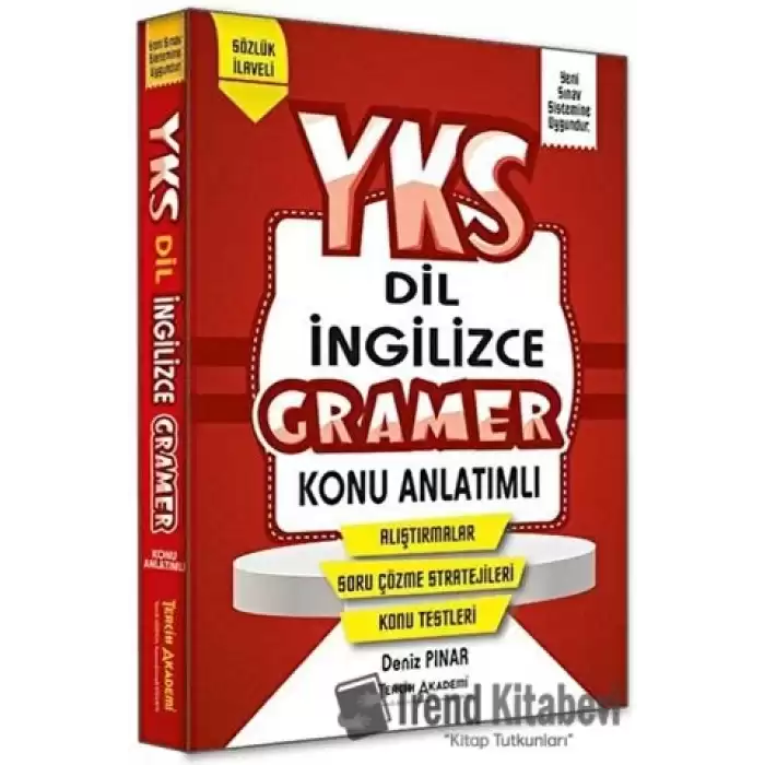 YKS Dil İngilizce Gramer Türkçe Açıklamalı ve Kapsamlı Konu Anlatımı Kitabı