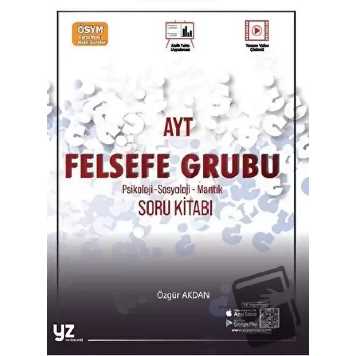 YZ YKS AYT Felsefe Grubu Psikoloji Sosyoloji Mantık Soru Kitabı