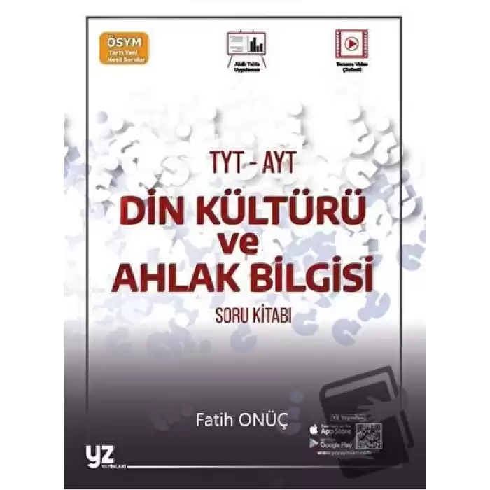 YZ YKS TYT AYT Din Kültürü ve Ahlak Bilgisi Soru Kitabı