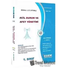 1. Sınıf 1. Yarıyıl Acil Durum ve Afet Yönetimi Konu Anlatımlı - Kod 124