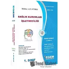 1. Sınıf Sağlık Kurumları İşletmeciliği Konu Anlatımlı Soru Bankası